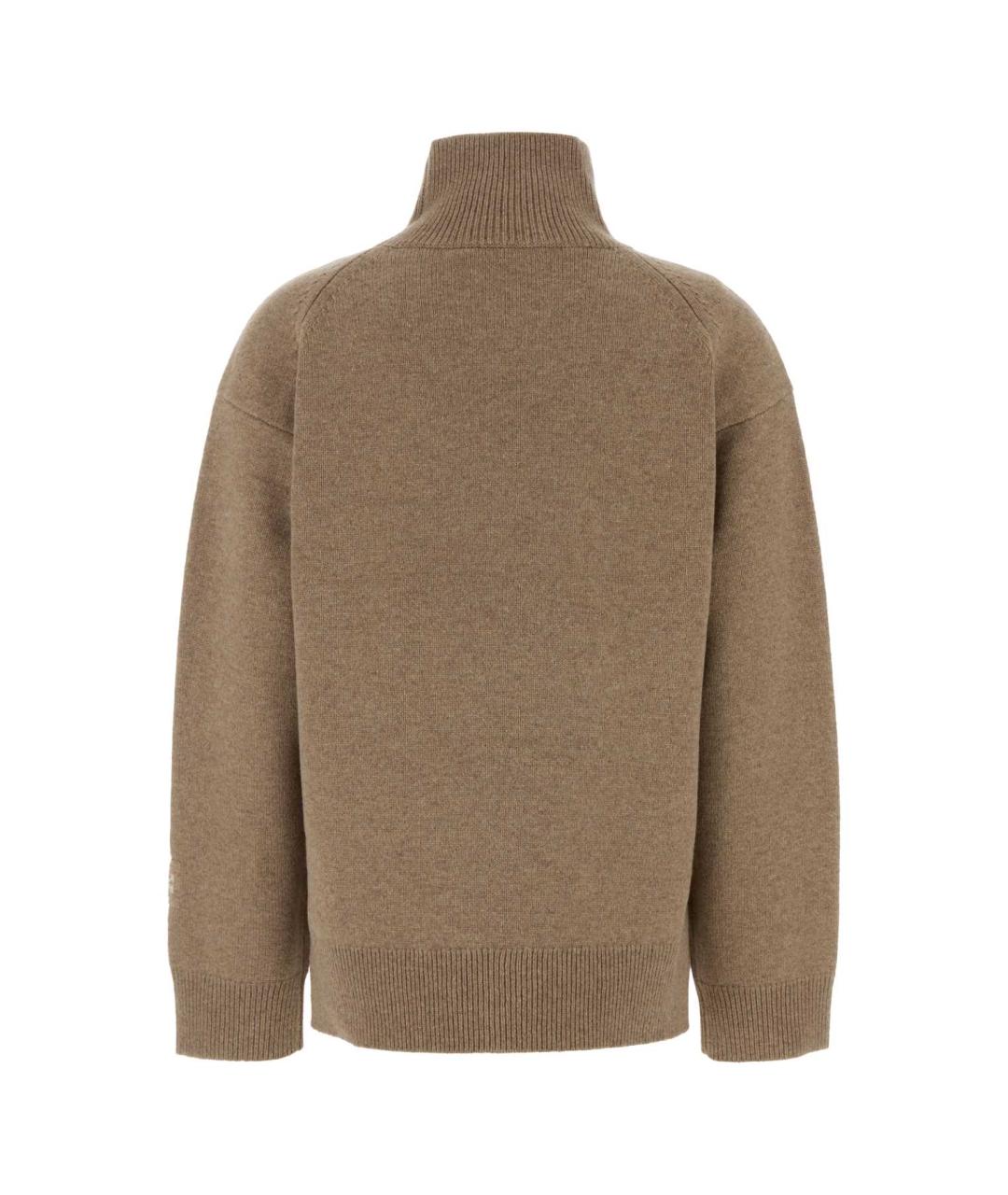 TORY BURCH Бежевый шерстяной джемпер / свитер, фото 2