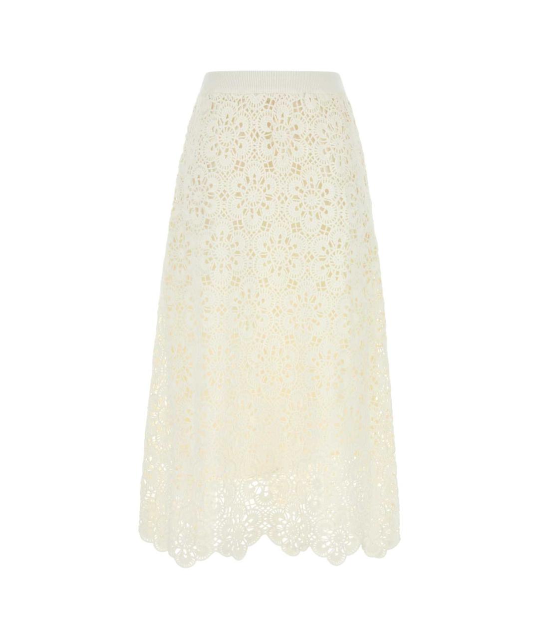 FARM RIO Белая хлопковая юбка миди, фото 1