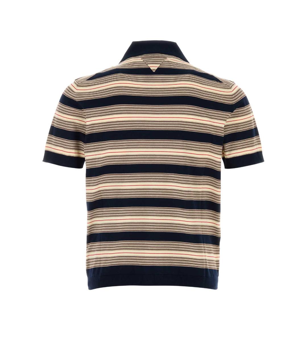 PRADA Мульти хлопковое поло с коротким рукавом, фото 2