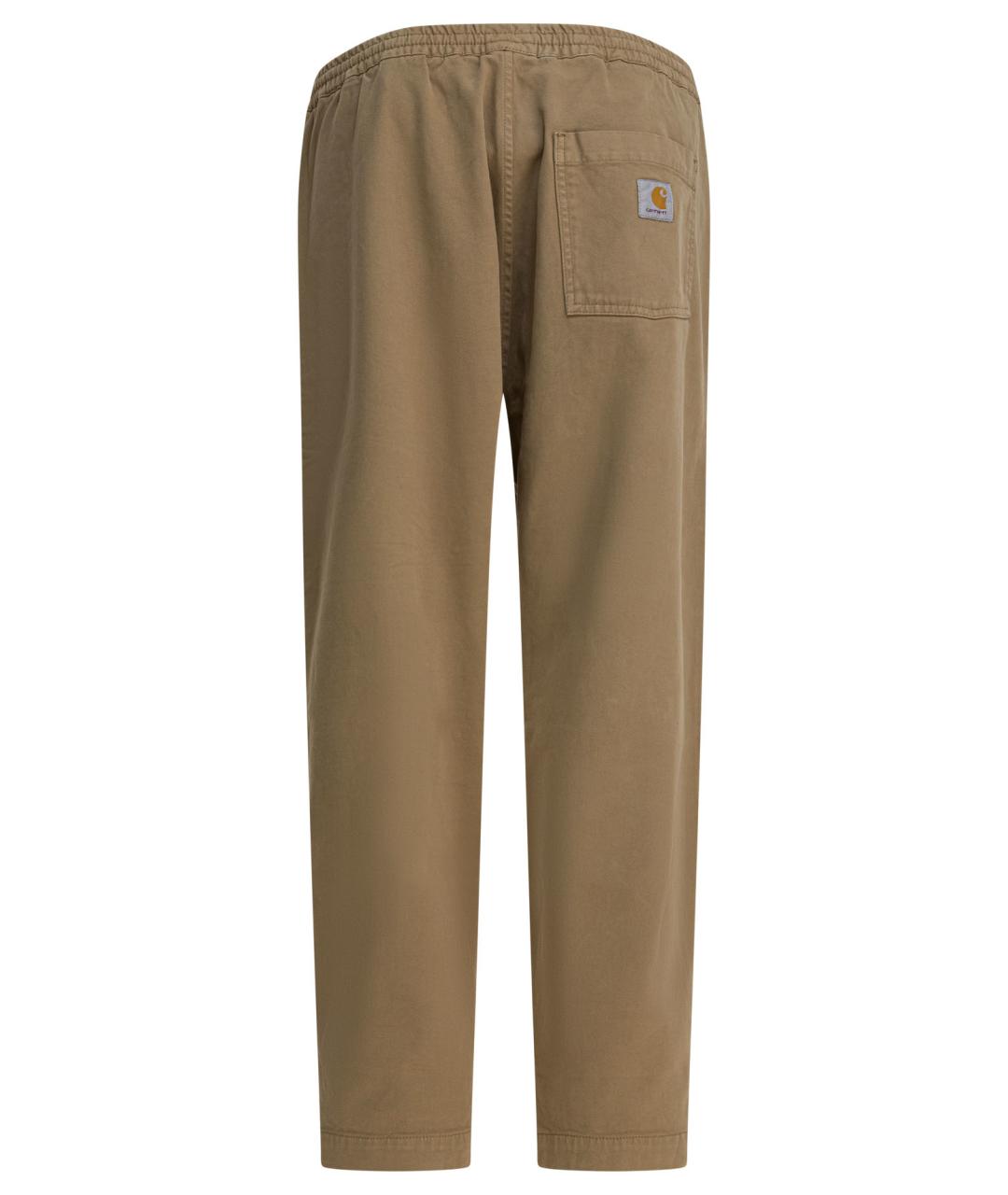 CARHARTT WIP Бежевые хлопковые повседневные брюки, фото 2