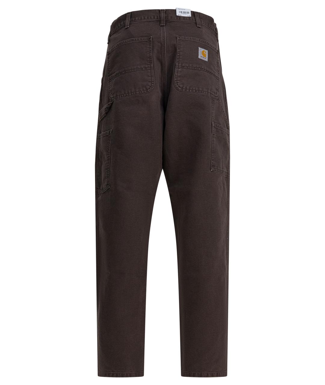 CARHARTT WIP Коричневые хлопковые повседневные брюки, фото 2