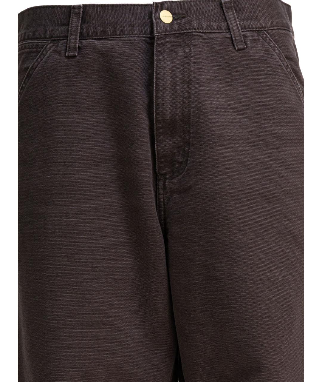 CARHARTT WIP Коричневые хлопковые повседневные брюки, фото 3
