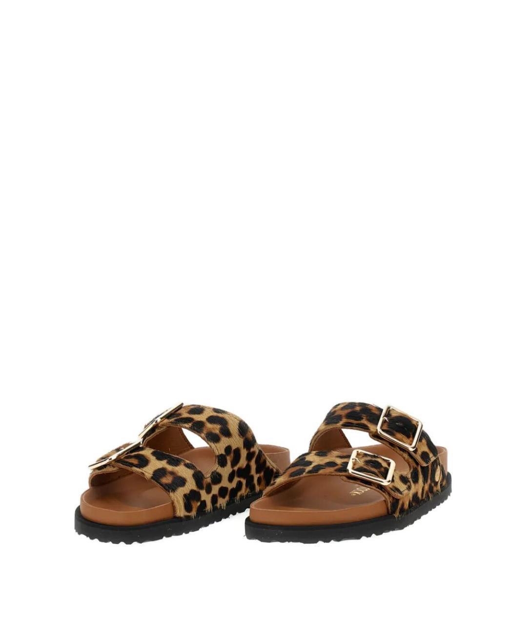 BIRKENSTOCK Коричневые кожаные сандалии, фото 2