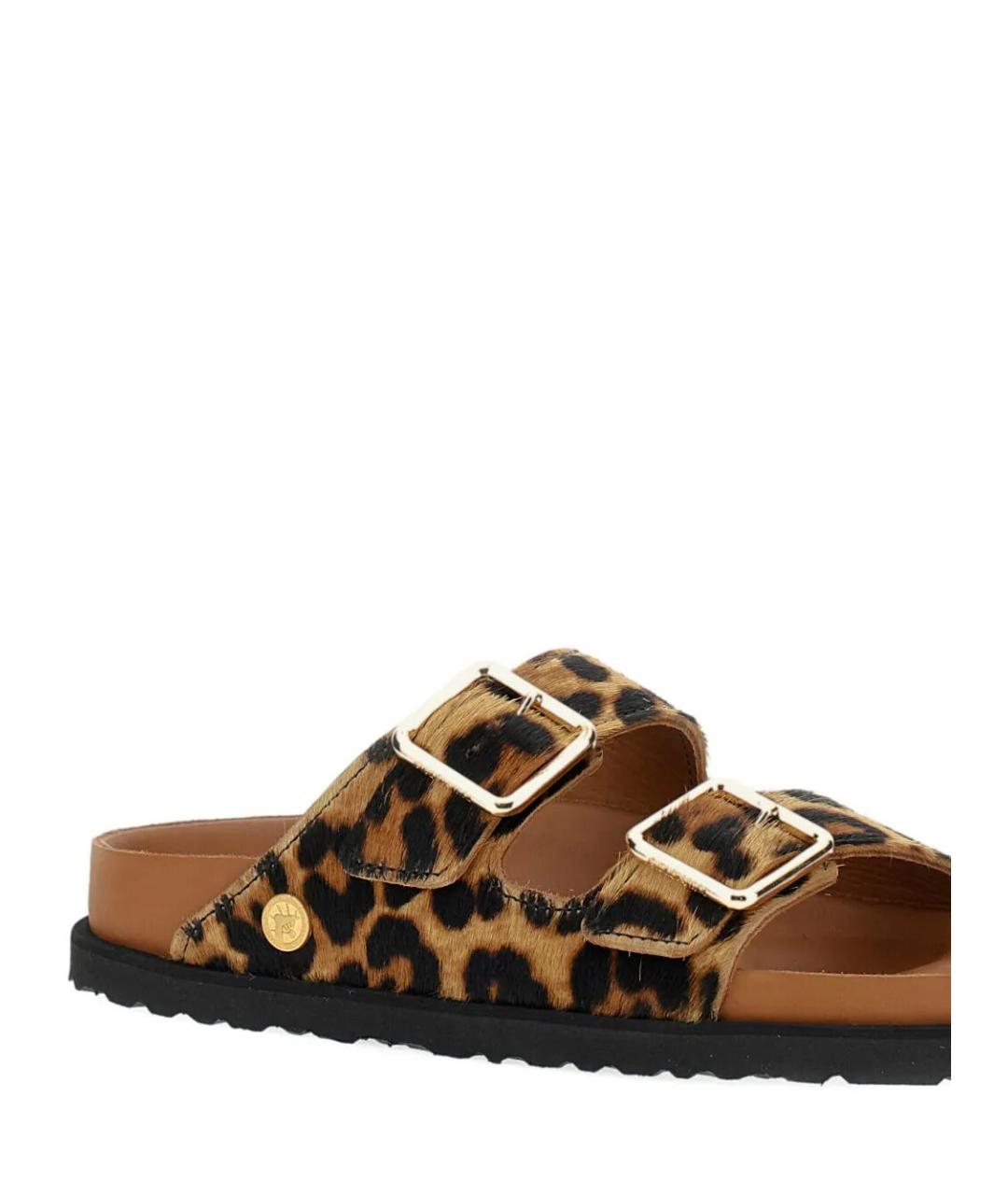 BIRKENSTOCK Коричневые кожаные сандалии, фото 4