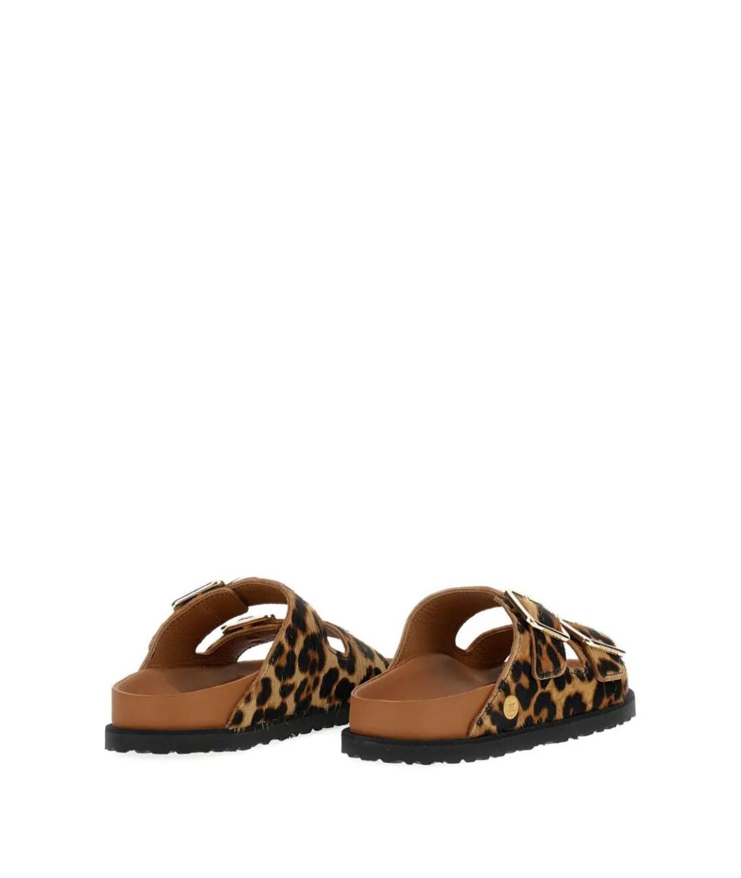BIRKENSTOCK Коричневые кожаные сандалии, фото 3