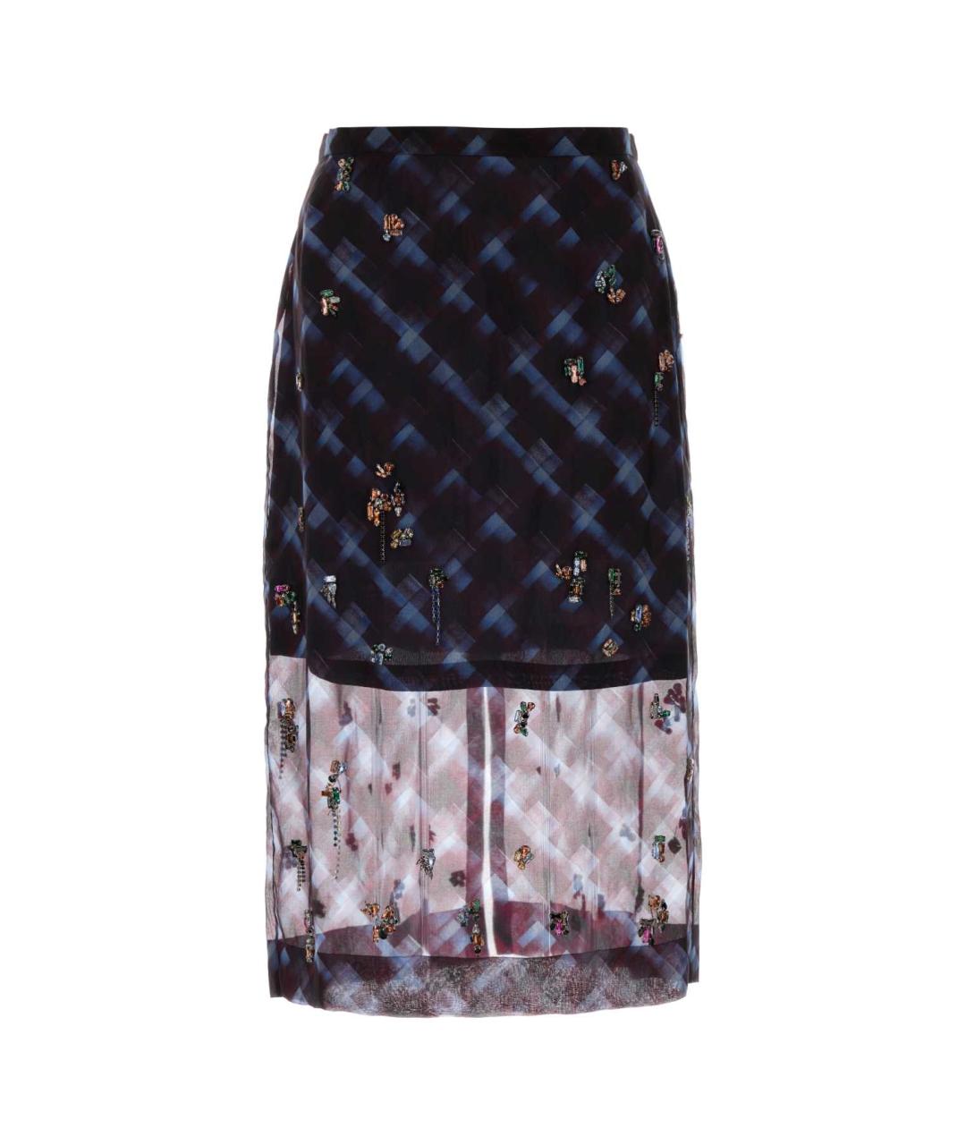 DRIES VAN NOTEN Мульти шелковая юбка миди, фото 1