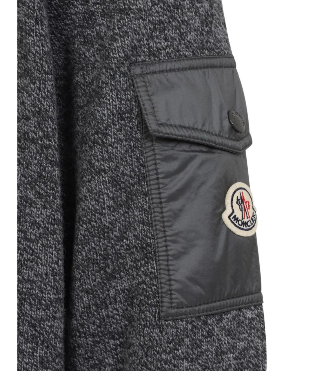 MONCLER Серый шерстяной джемпер / свитер, фото 3