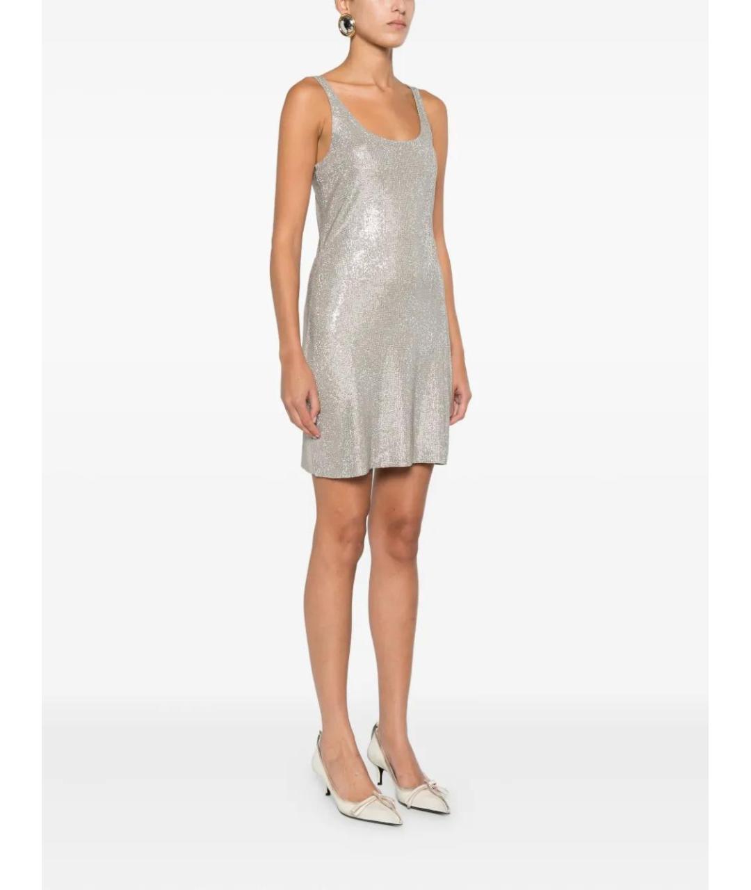 ALEXANDER WANG Серебряное вискозное вечернее платье, фото 3