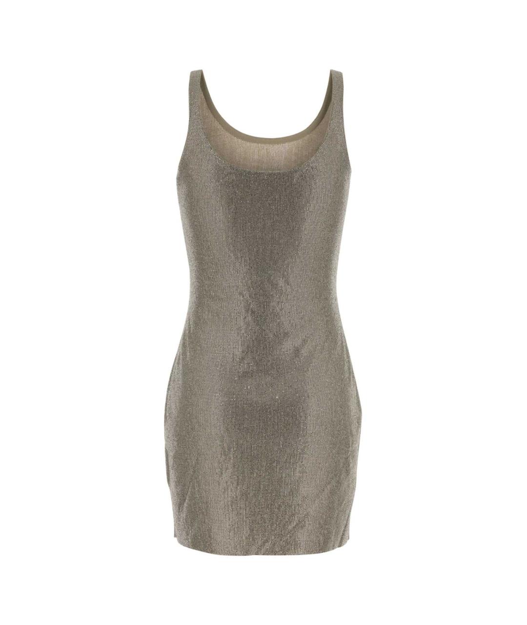 ALEXANDER WANG Серебряное вискозное вечернее платье, фото 2