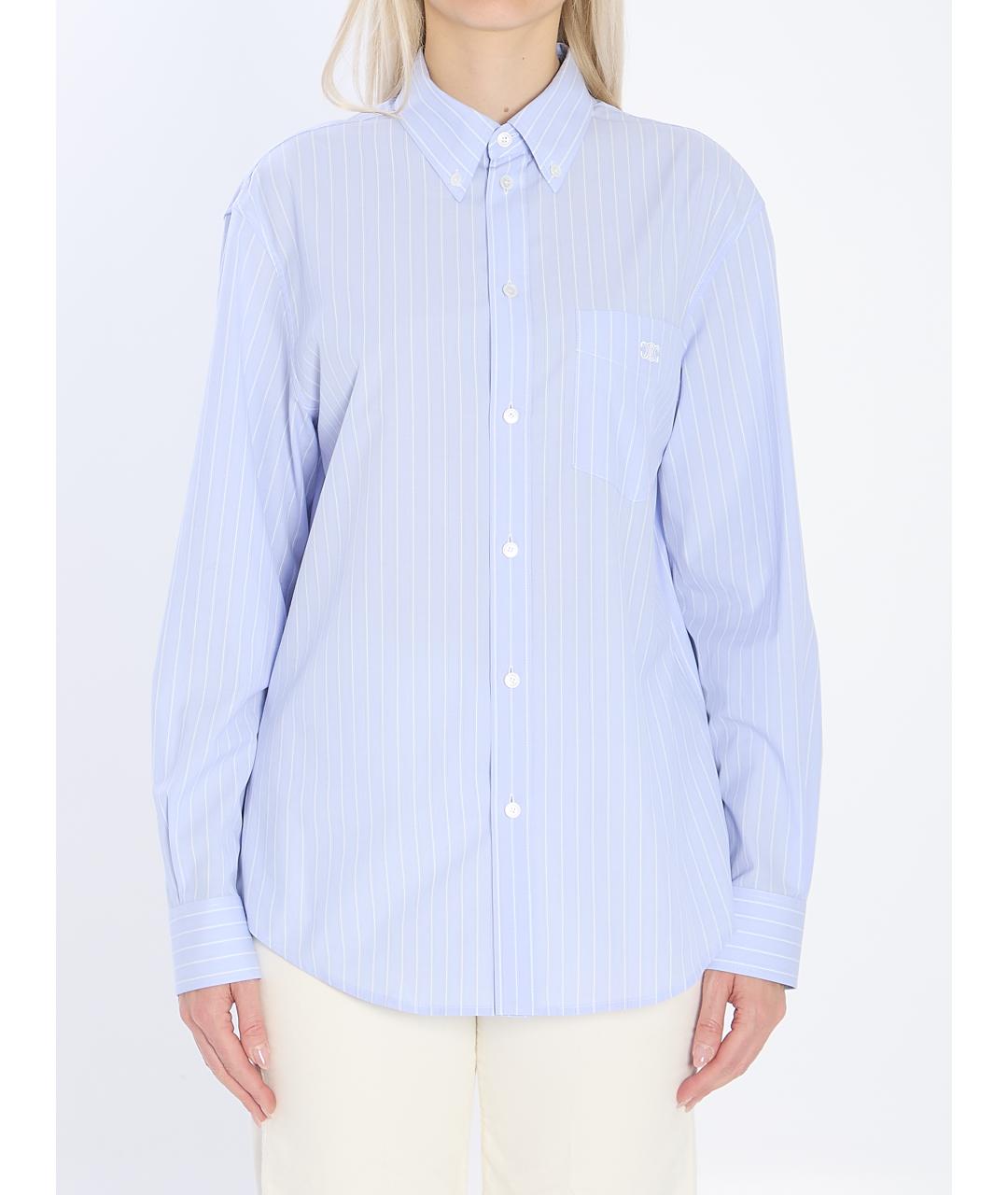 CELINE Голубая хлопковая рубашка, фото 2