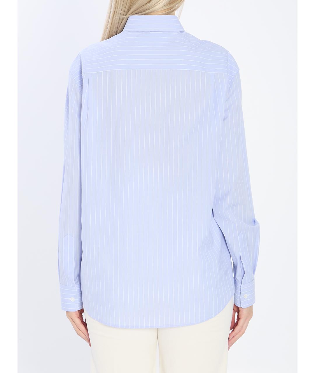 CELINE Голубая хлопковая рубашка, фото 5