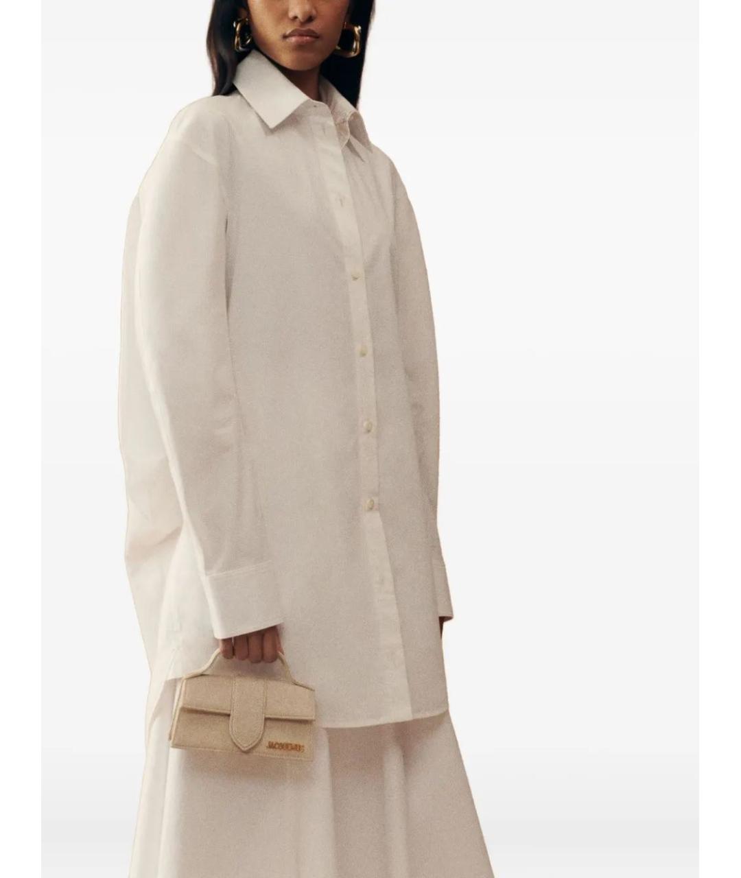 JACQUEMUS Бежевая хлопковая сумка с короткими ручками, фото 2