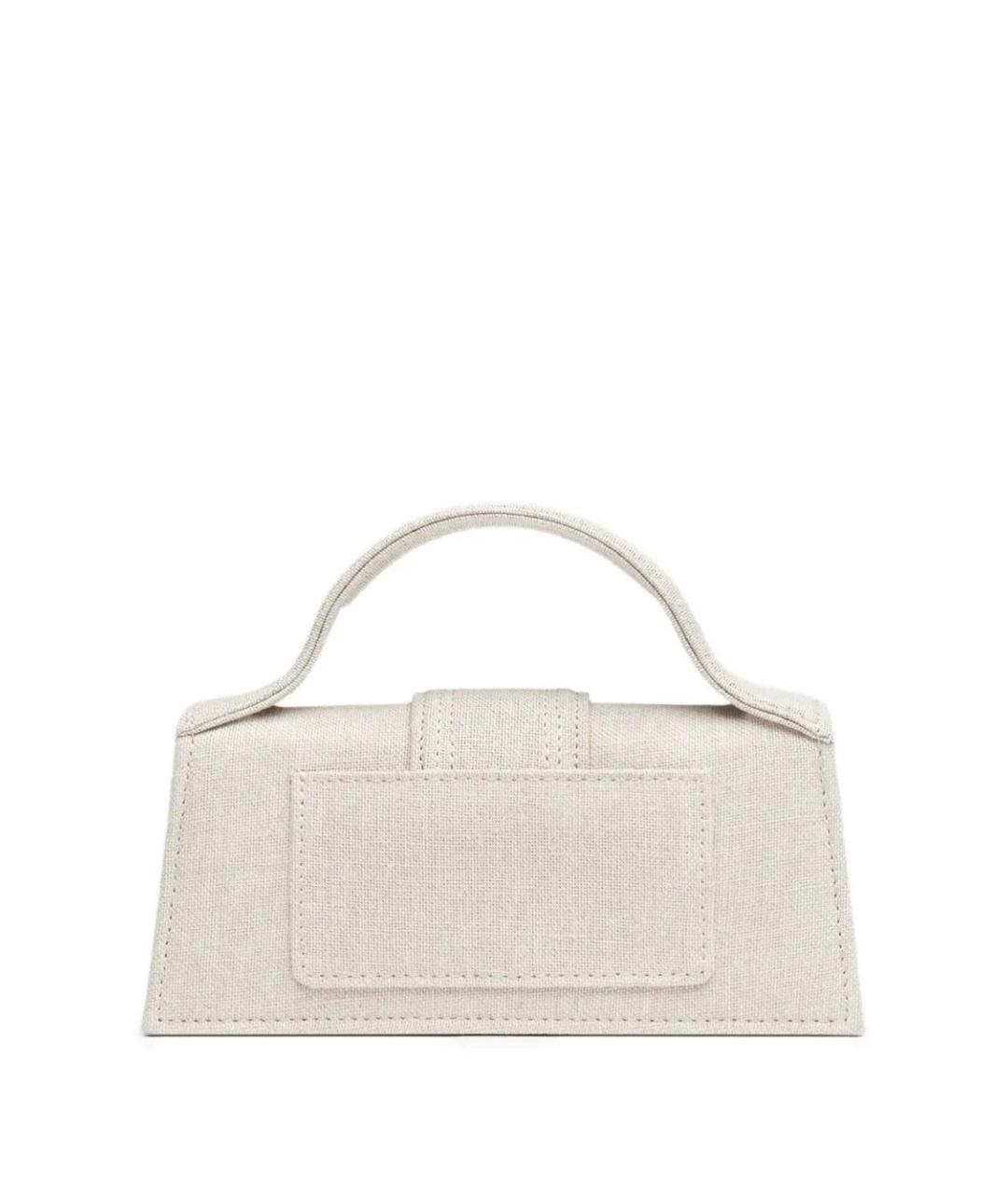 JACQUEMUS Бежевая хлопковая сумка с короткими ручками, фото 3