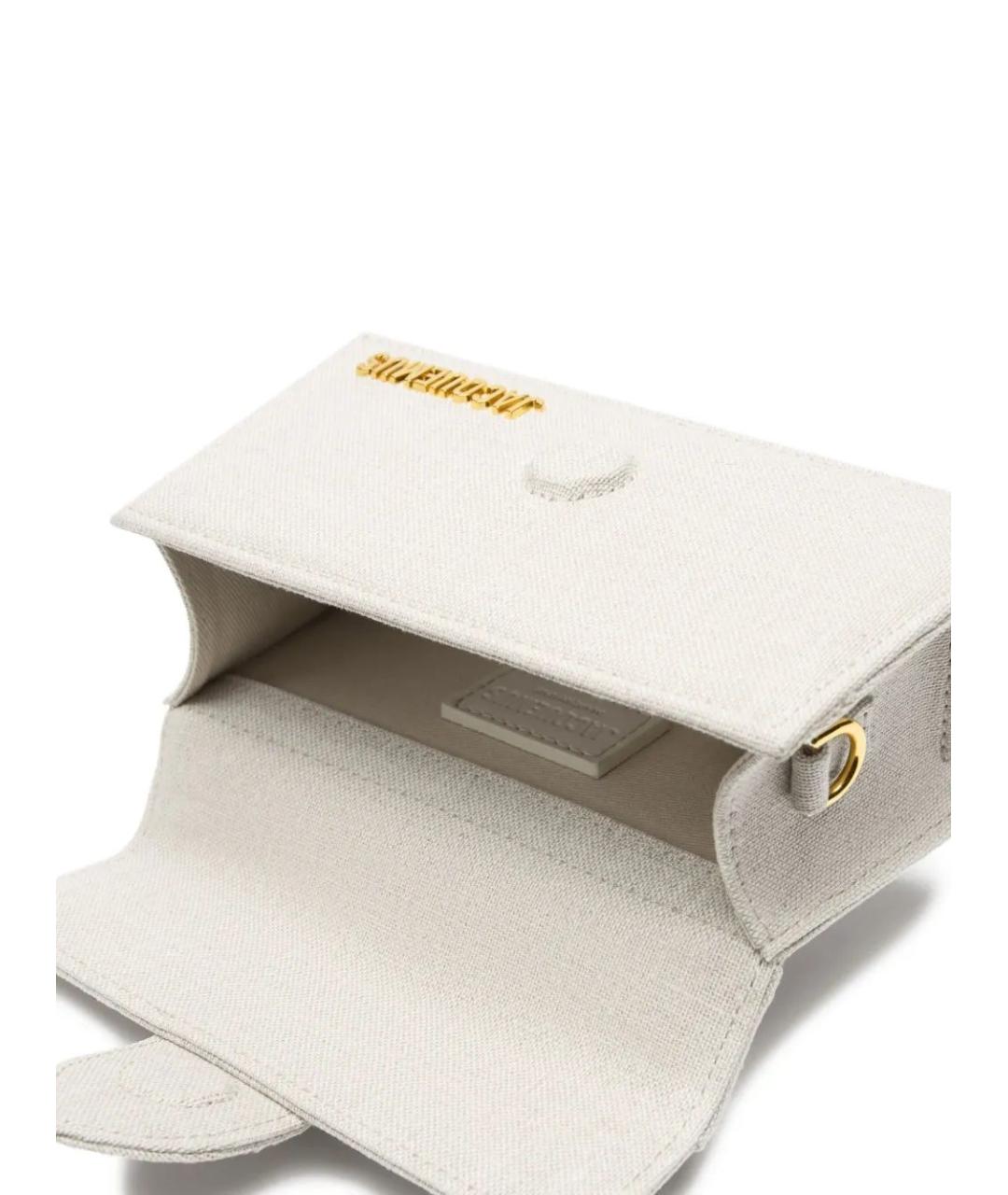 JACQUEMUS Бежевая хлопковая сумка с короткими ручками, фото 5