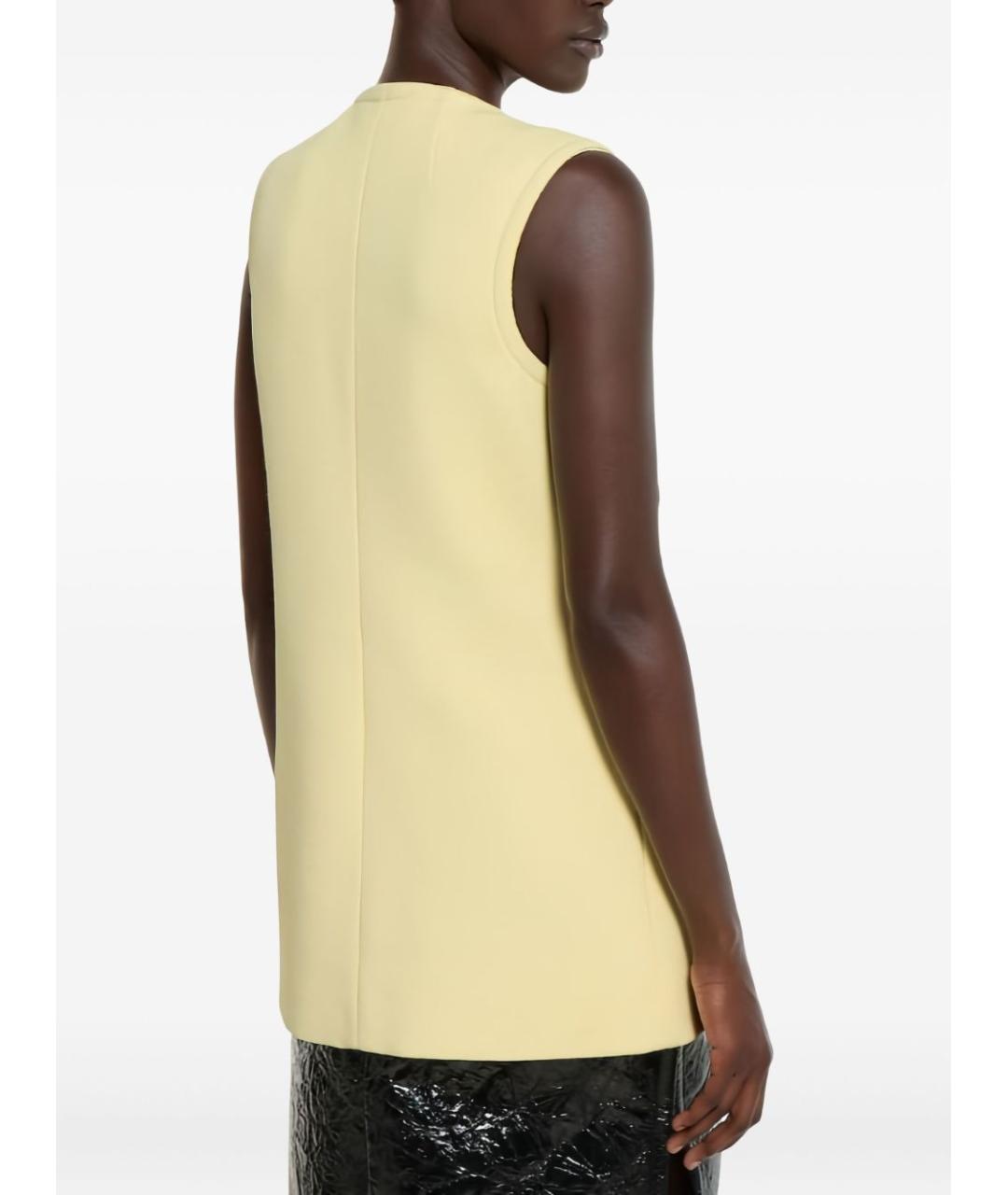GUCCI Желтый вискозный жилет, фото 2