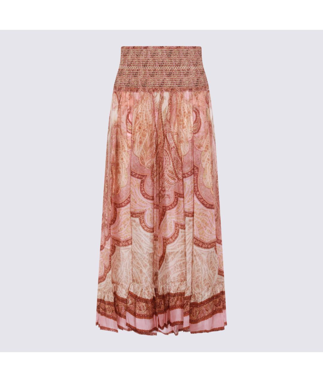 ZIMMERMANN Мульти шелковая юбка миди, фото 5