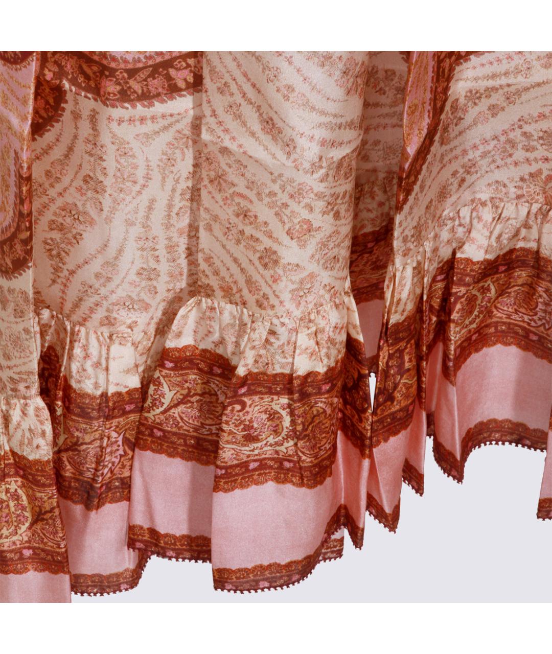 ZIMMERMANN Мульти шелковая юбка миди, фото 4