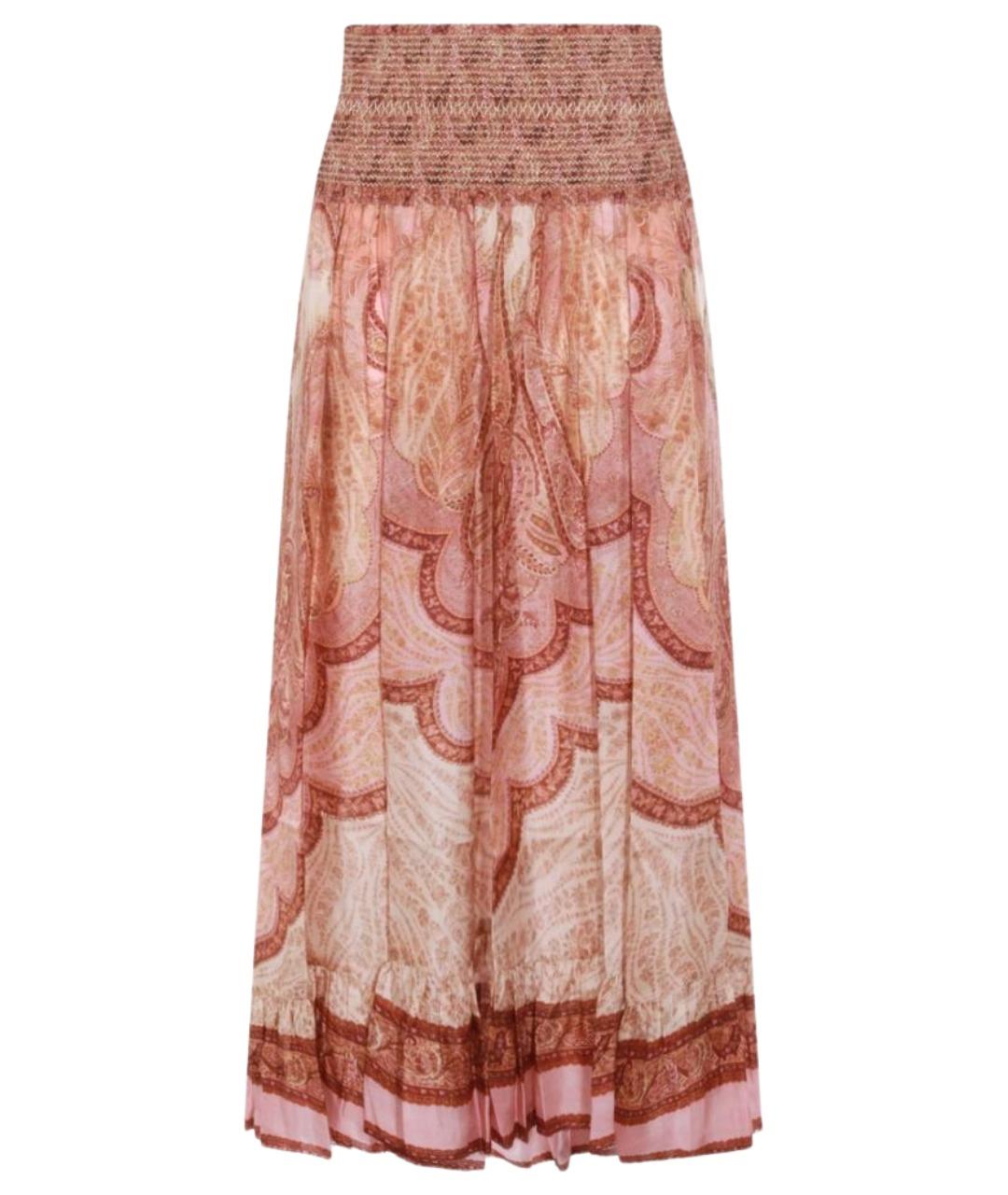 ZIMMERMANN Мульти шелковая юбка миди, фото 1