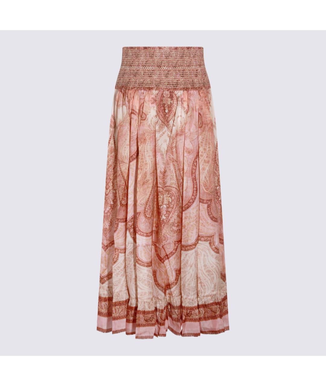 ZIMMERMANN Мульти шелковая юбка миди, фото 2