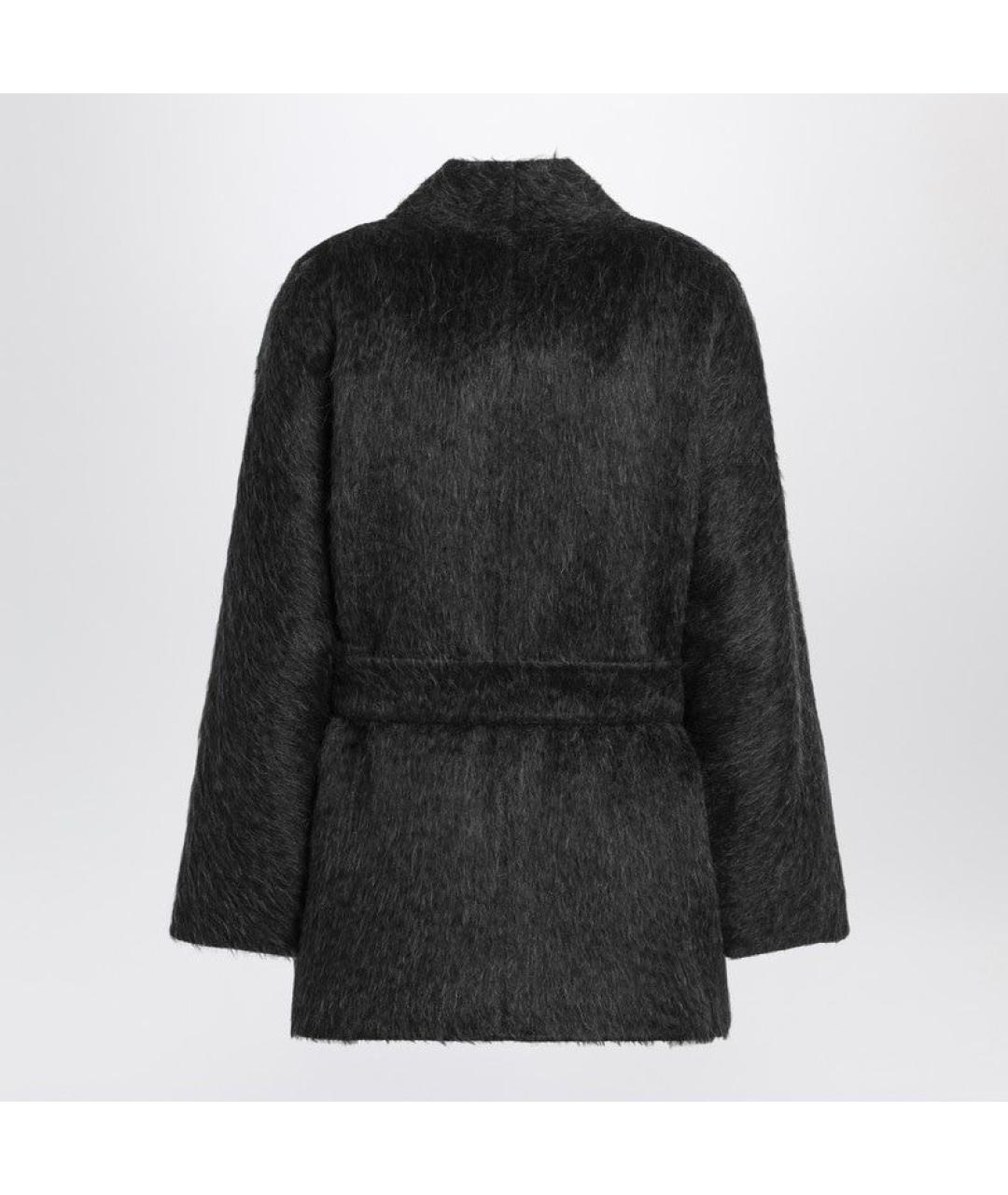 MAX MARA STUDIO Антрацитовое шерстяное пальто, фото 2