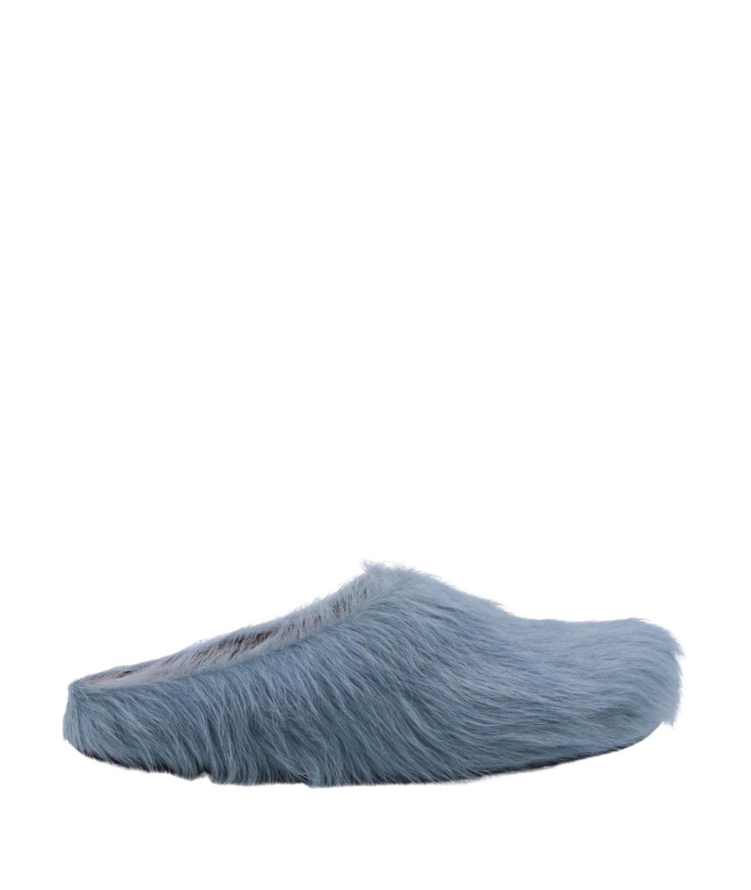 MARNI Синие кожаные сандалии, фото 1