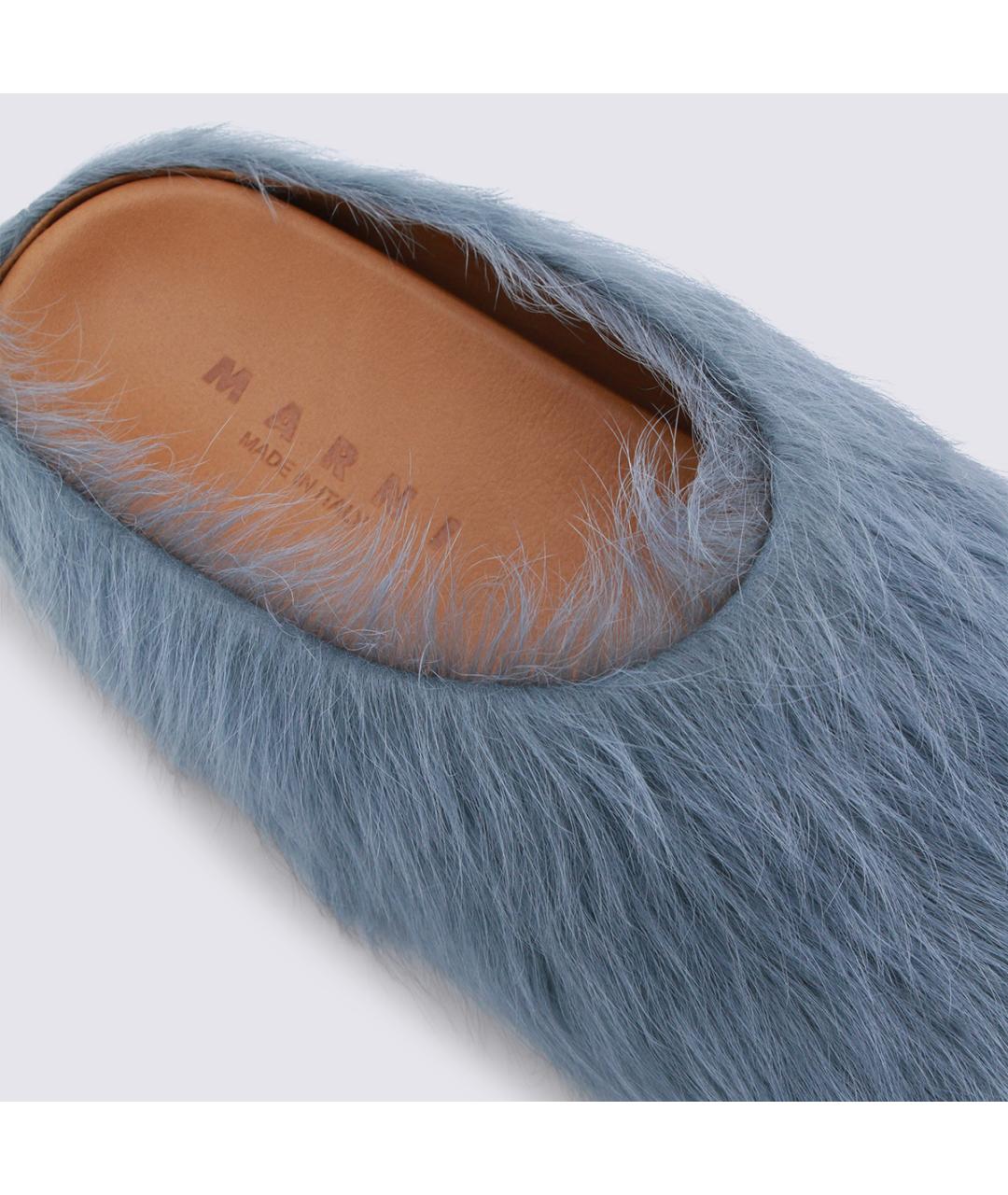 MARNI Синие кожаные сандалии, фото 4