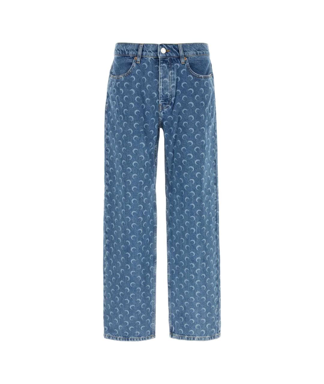 MARINE SERRE Синие прямые джинсы, фото 1