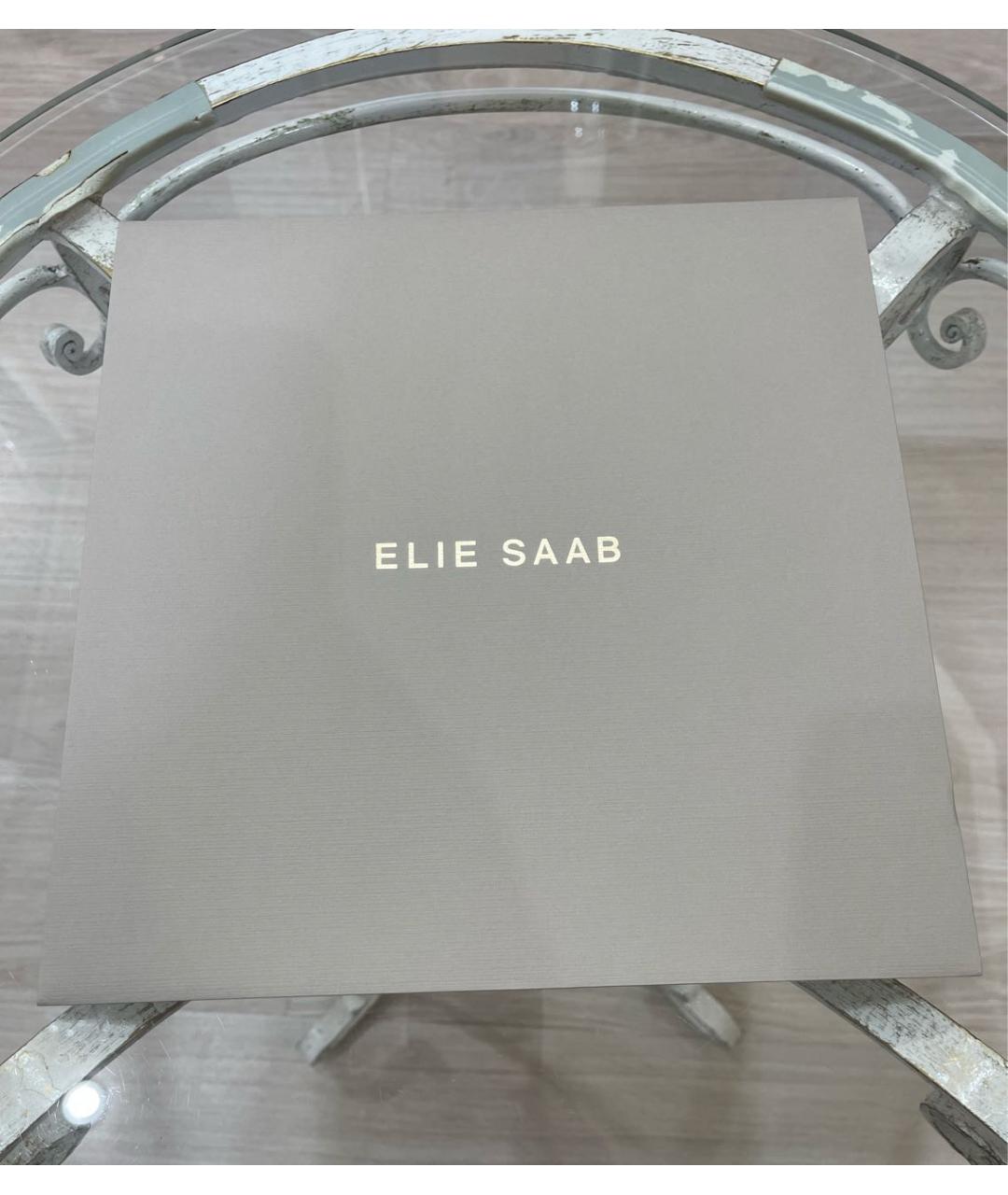 ELIE SAAB Бежевый шелковый платок, фото 4