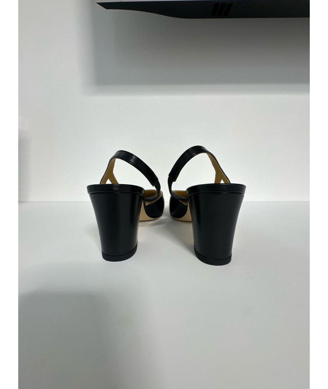 CHANEL Черные кожаные туфли, фото 4