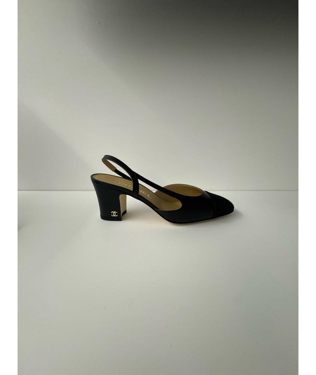 CHANEL Черные кожаные туфли, фото 9