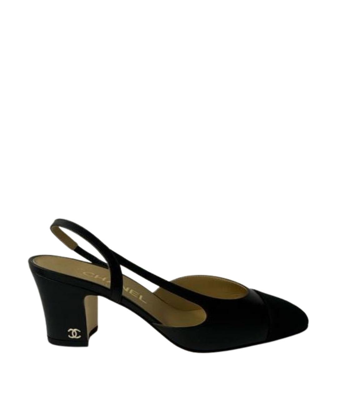 CHANEL Черные кожаные туфли, фото 1