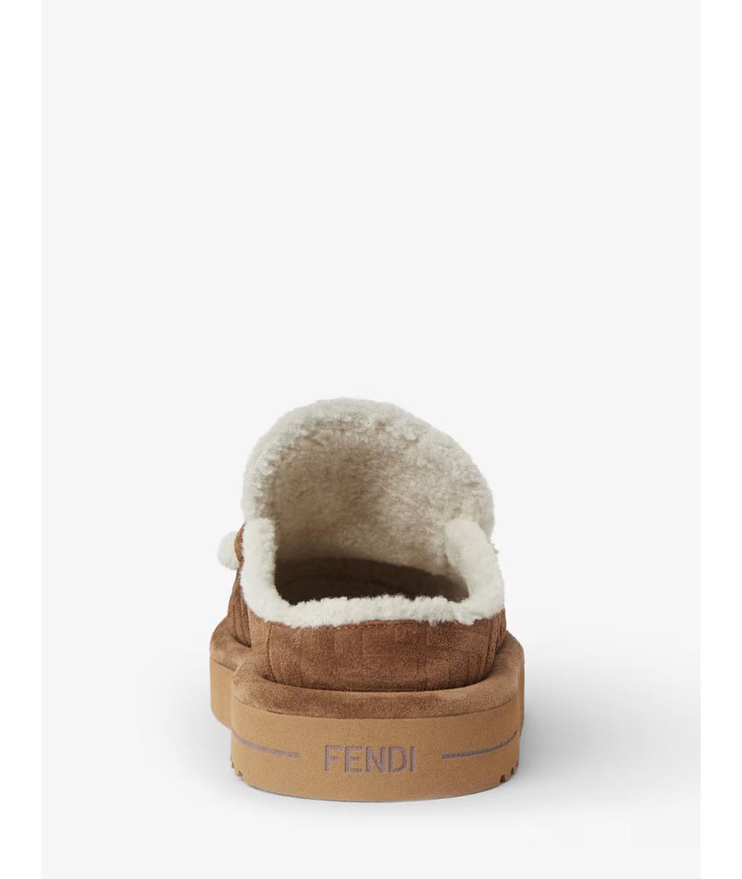 FENDI Коричневые кожаные ботинки, фото 4
