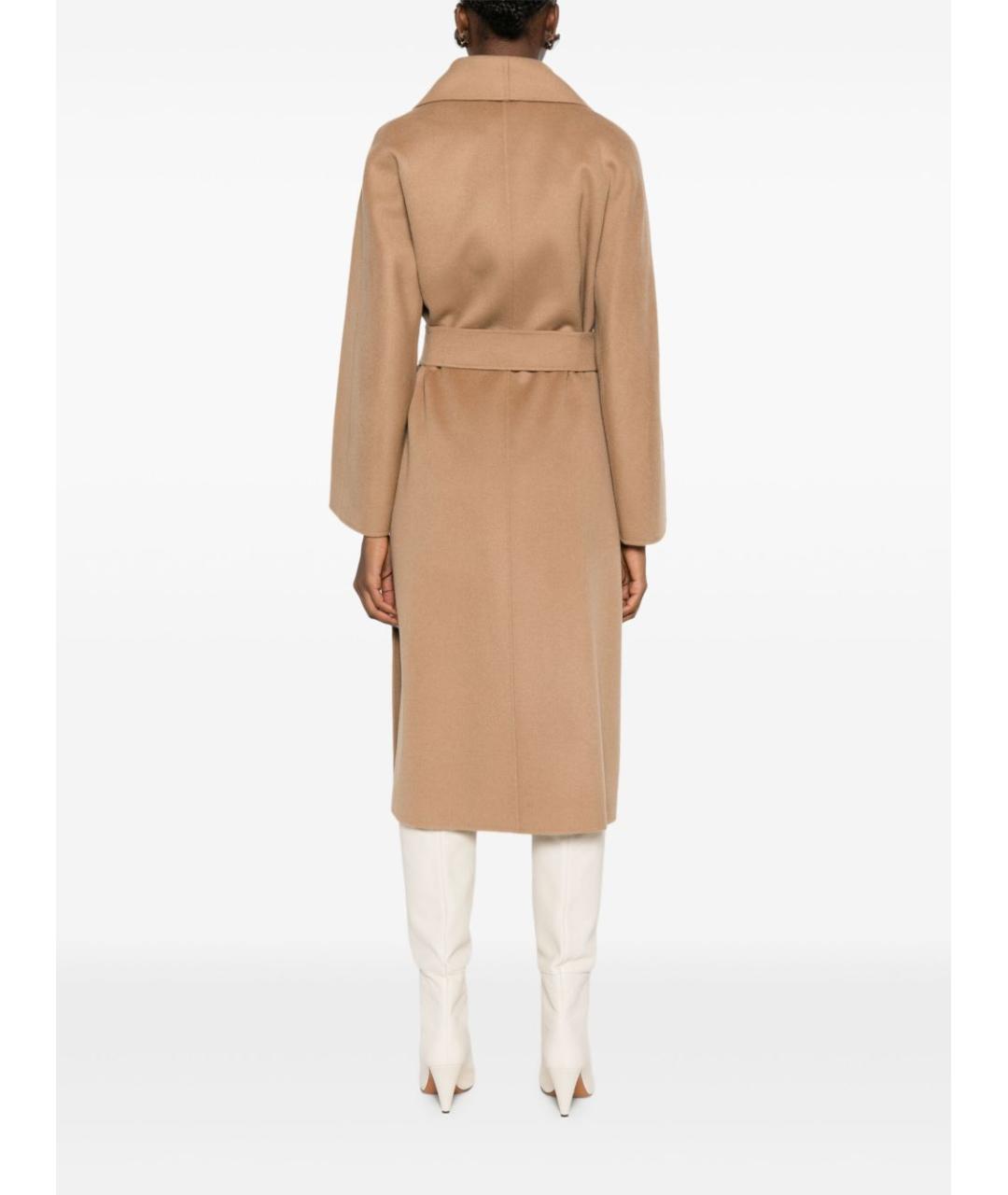 MAX MARA STUDIO Бежевое шерстяное пальто, фото 4
