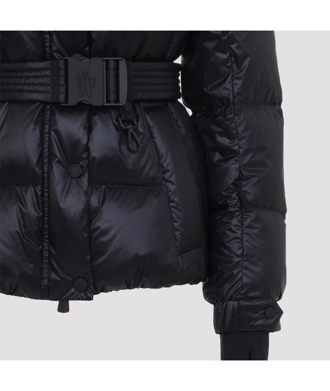 MONCLER Темно-синий полиамидовый пуховик, фото 5