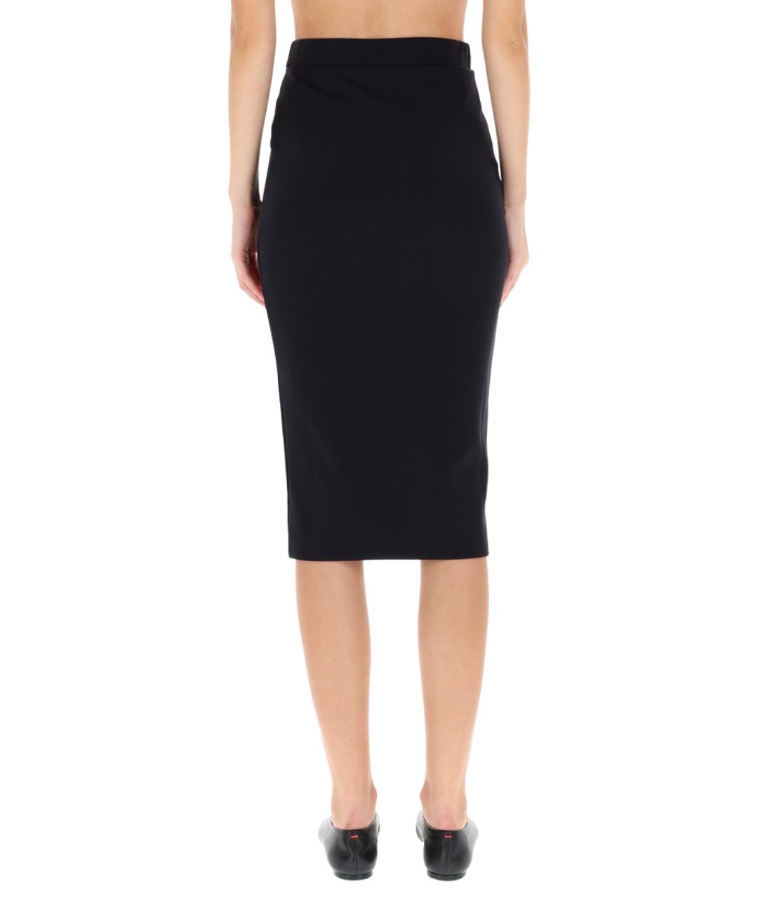 OFF-WHITE Черная полиамидовая юбка миди, фото 4