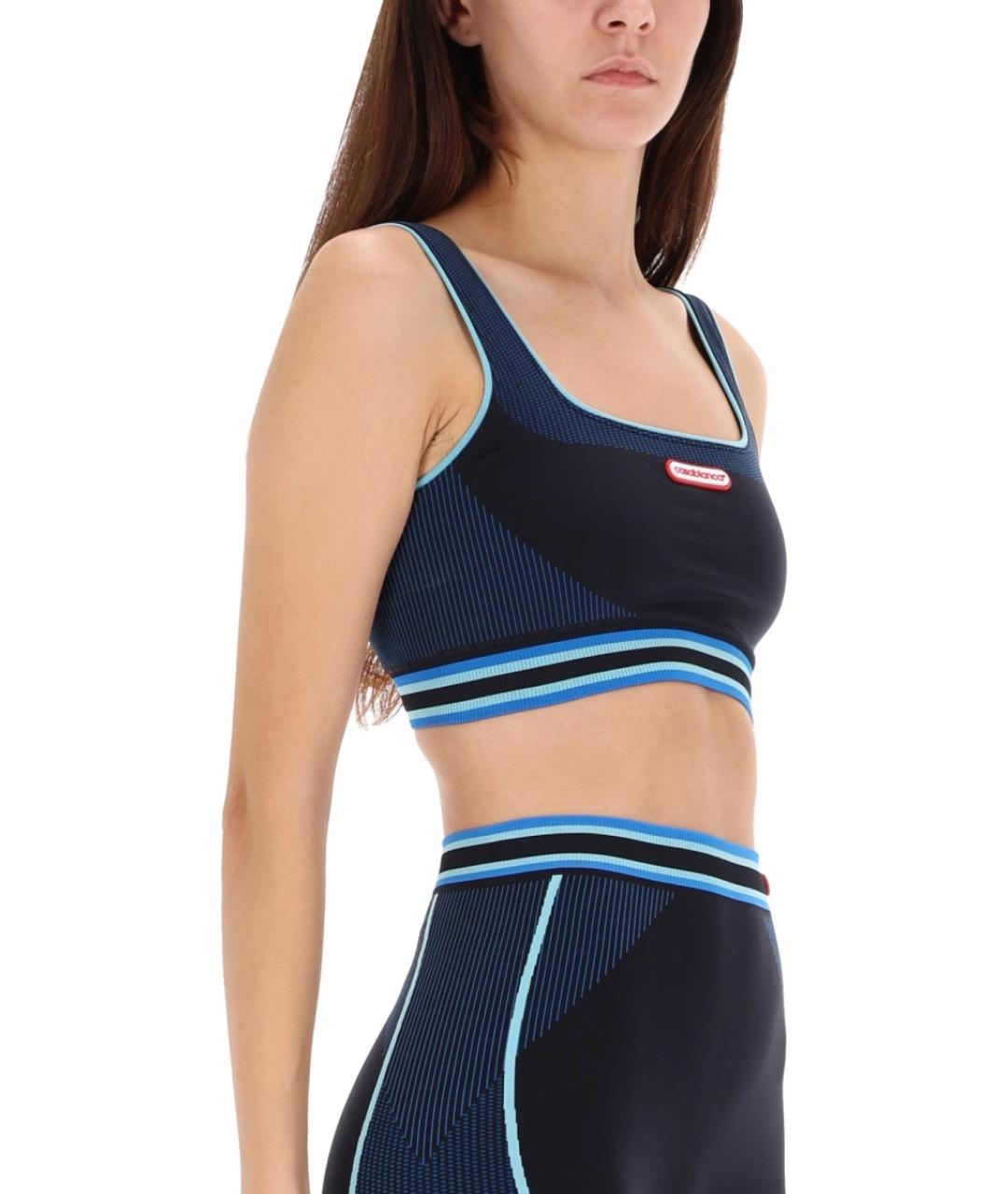 CASABLANCA Синяя полиамидовая майка, фото 4