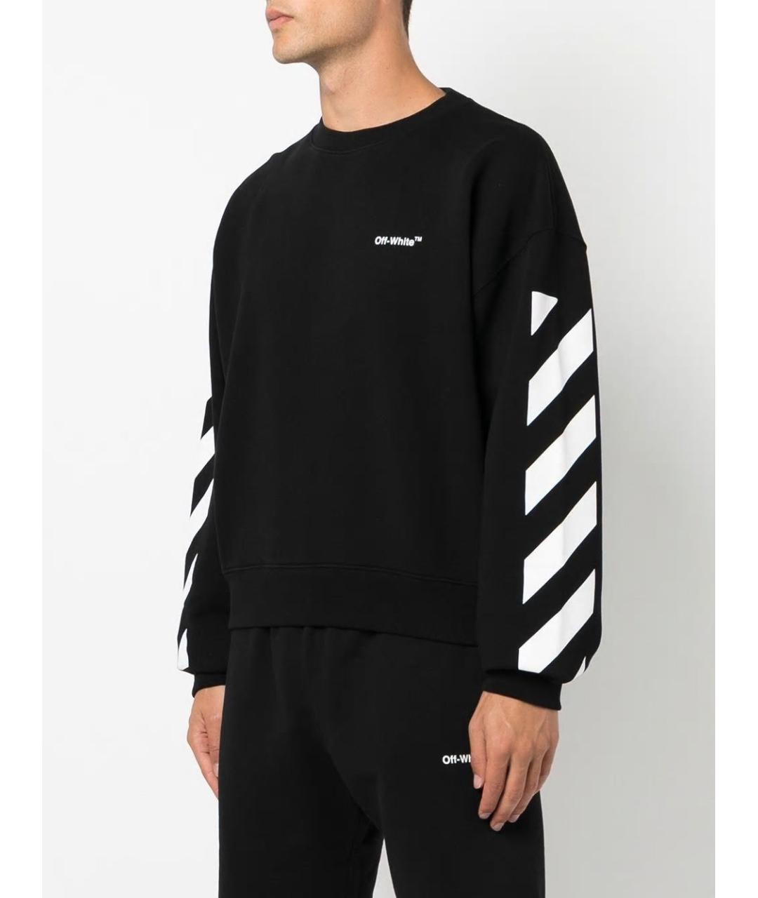 OFF-WHITE Черный хлопковый джемпер / свитер, фото 3