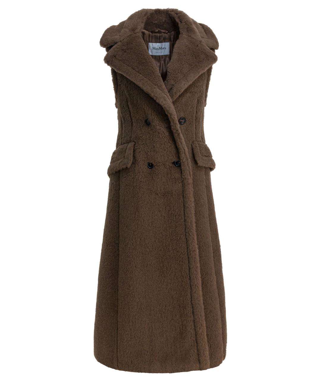 MAX MARA Коричневый шерстяной жилет, фото 1