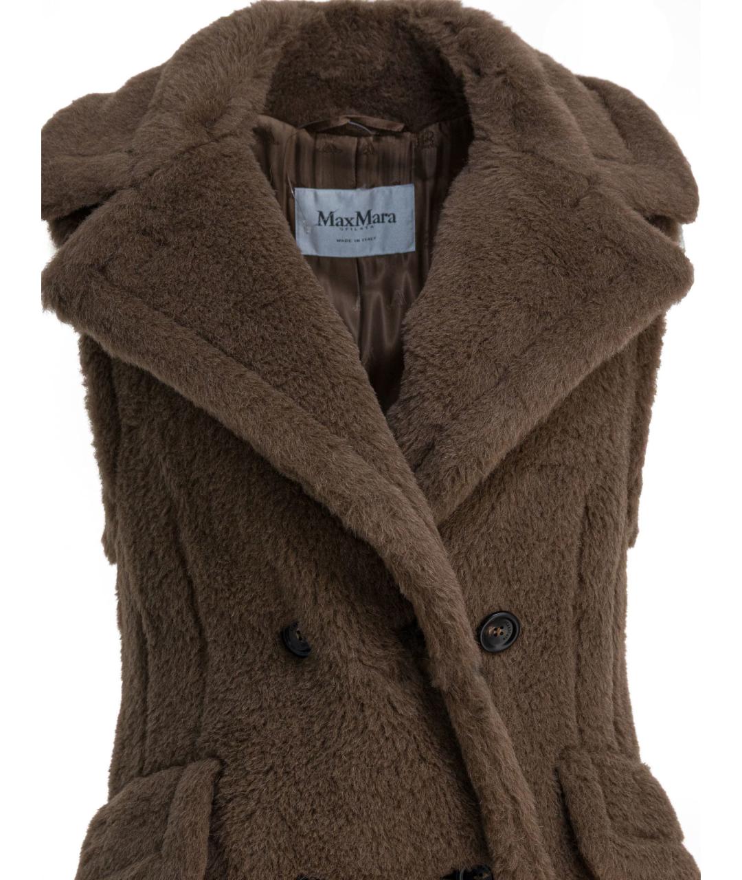 MAX MARA Коричневый шерстяной жилет, фото 3
