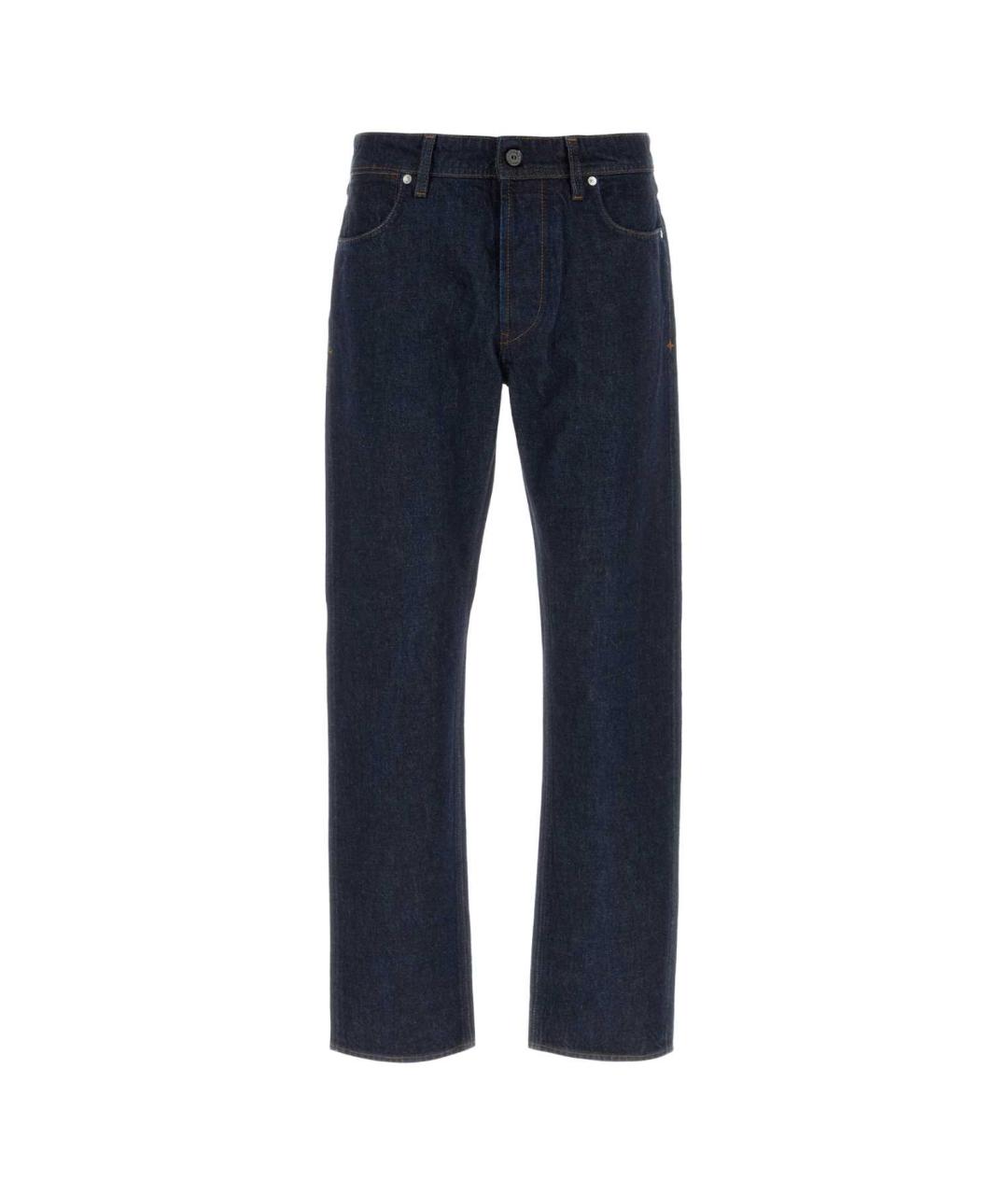 STONE ISLAND Синие хлопковые прямые джинсы, фото 1