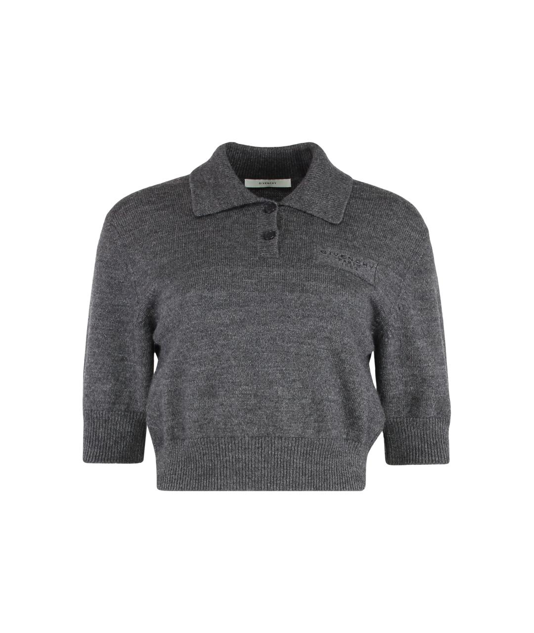 GIVENCHY Серая шерстяная футболка, фото 1