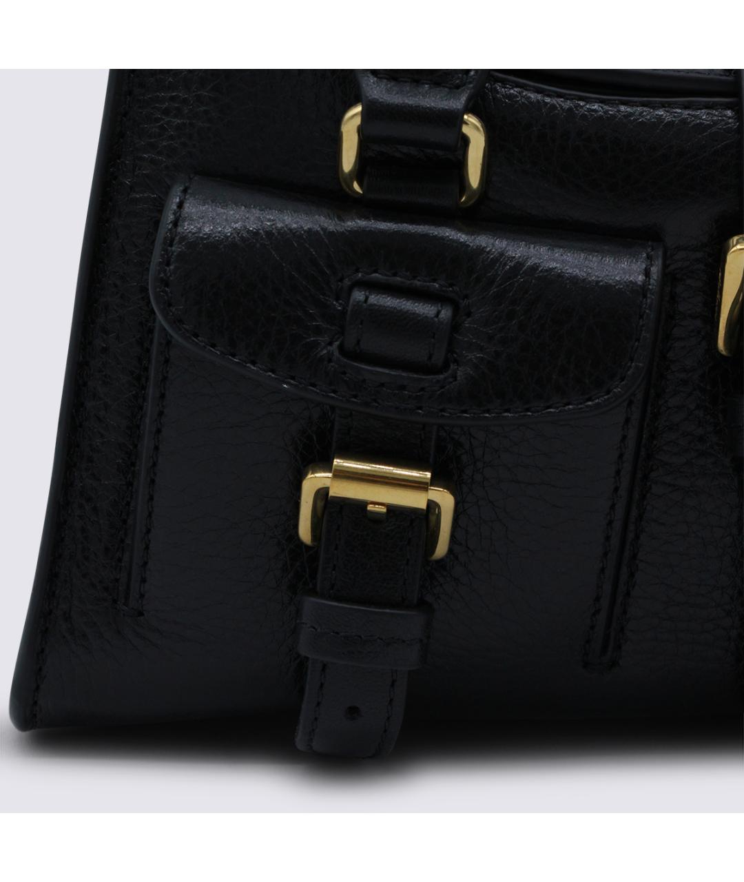 MULBERRY Черная кожаная сумка тоут, фото 4