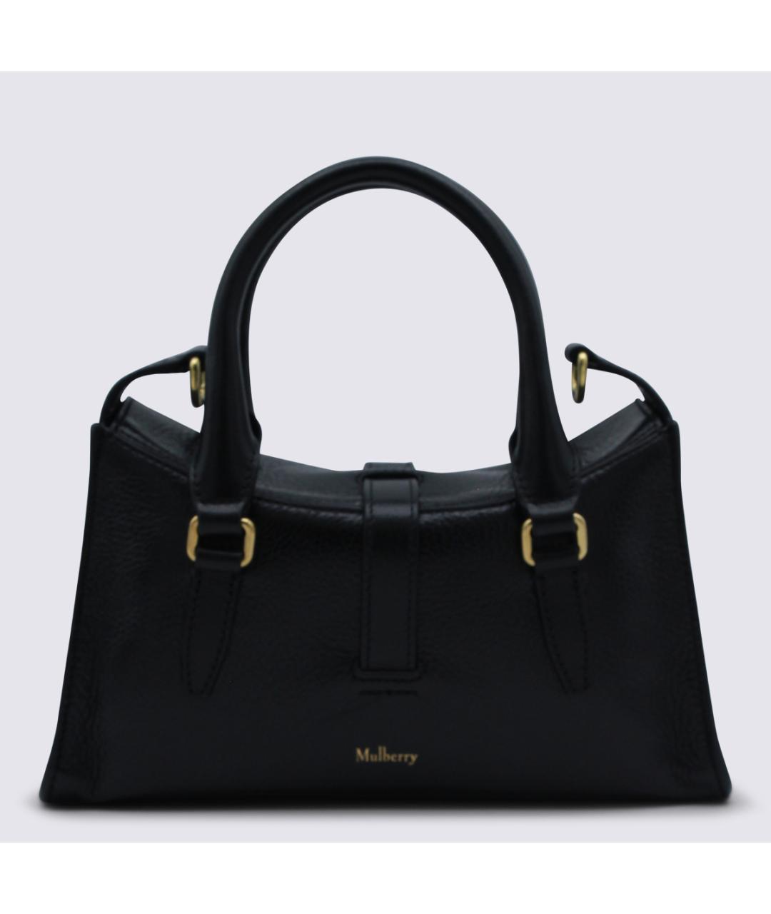 MULBERRY Черная кожаная сумка тоут, фото 3