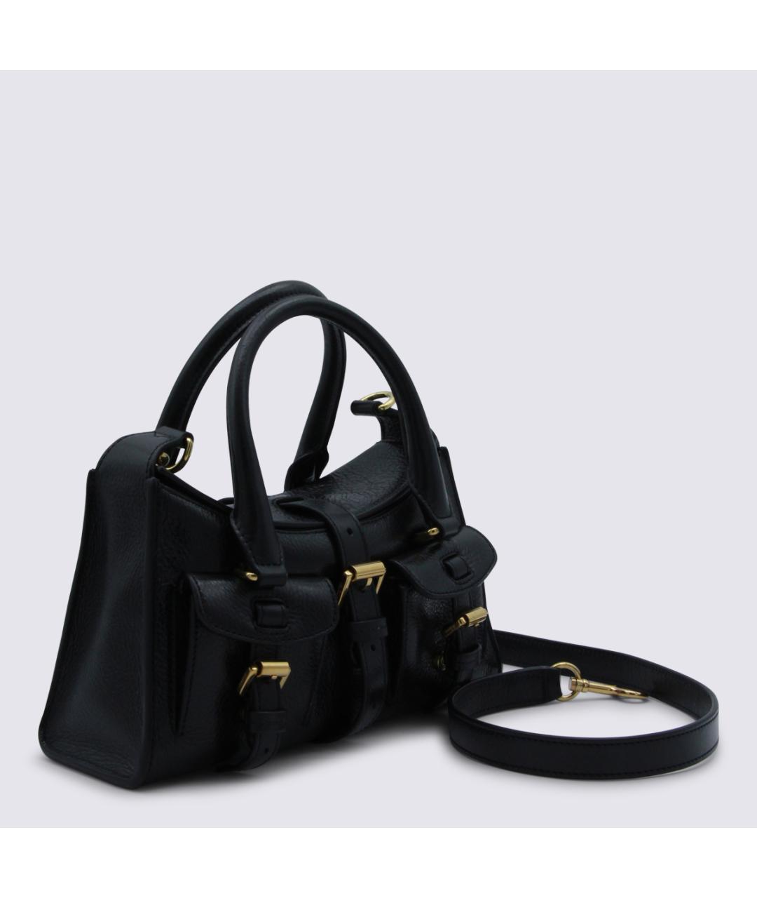 MULBERRY Черная кожаная сумка тоут, фото 2