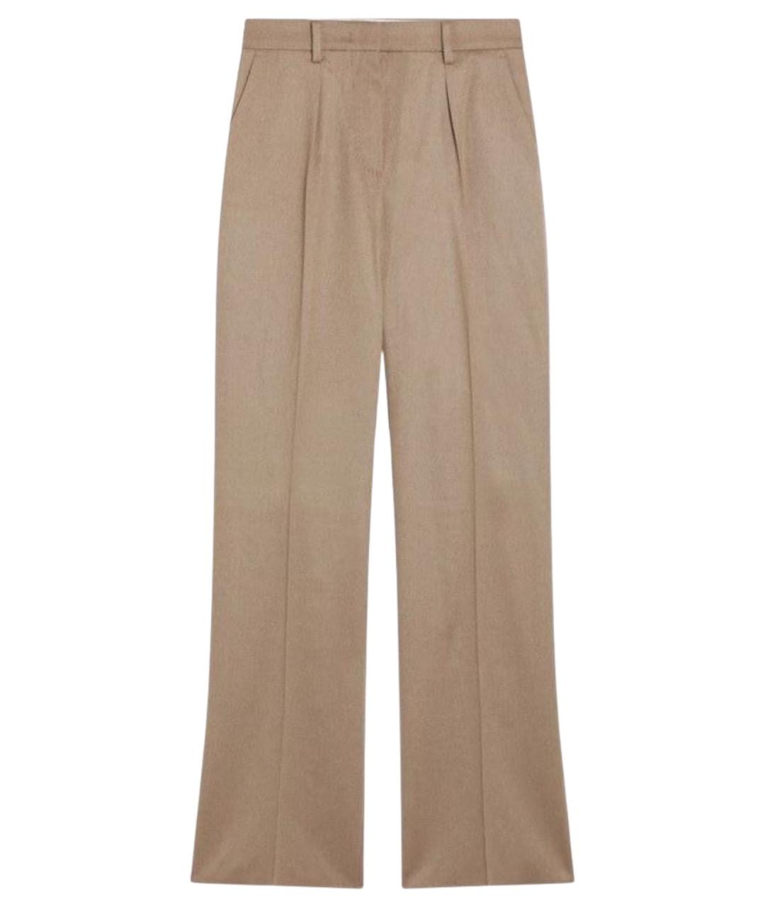 MAX MARA Бежевые прямые брюки, фото 1