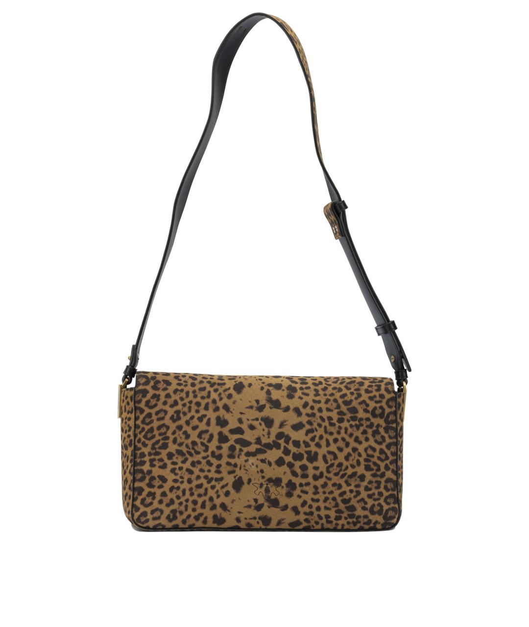 PINKO Коричневая кожаная сумка через плечо, фото 3