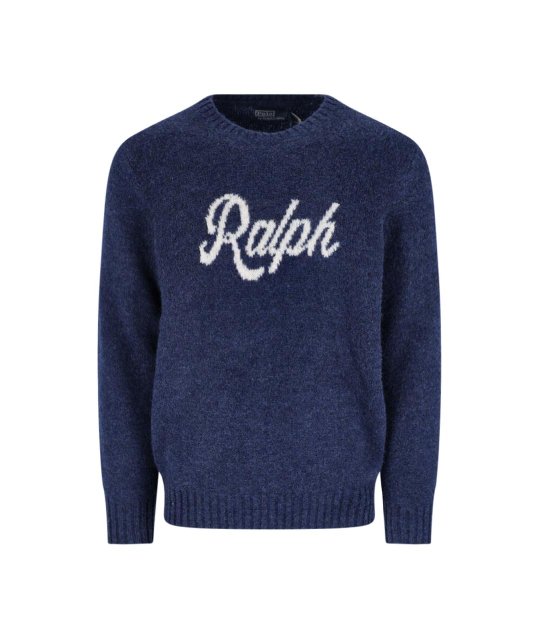 POLO RALPH LAUREN Синий шерстяной джемпер / свитер, фото 1