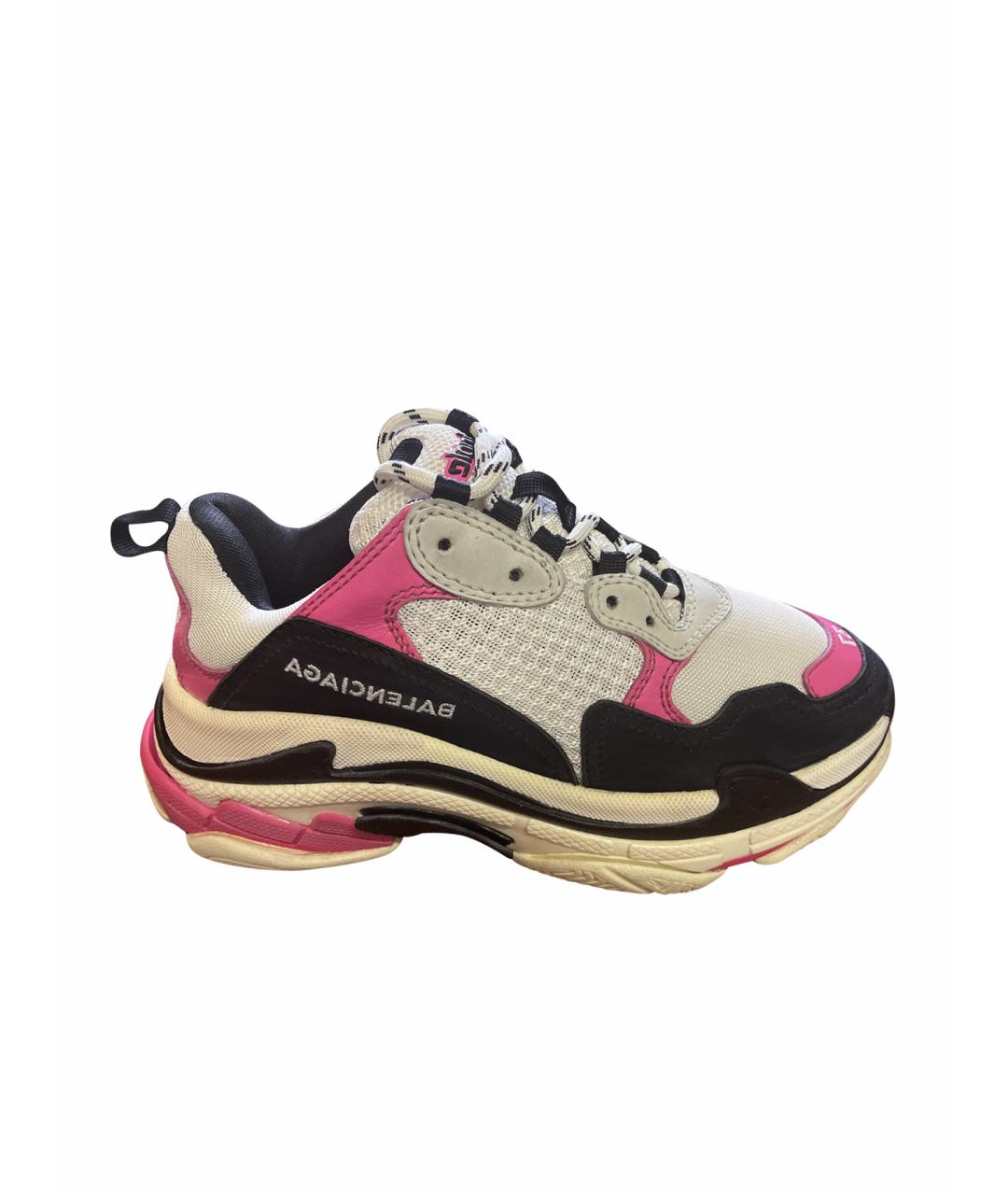 BALENCIAGA Белые текстильные кроссовки, фото 1