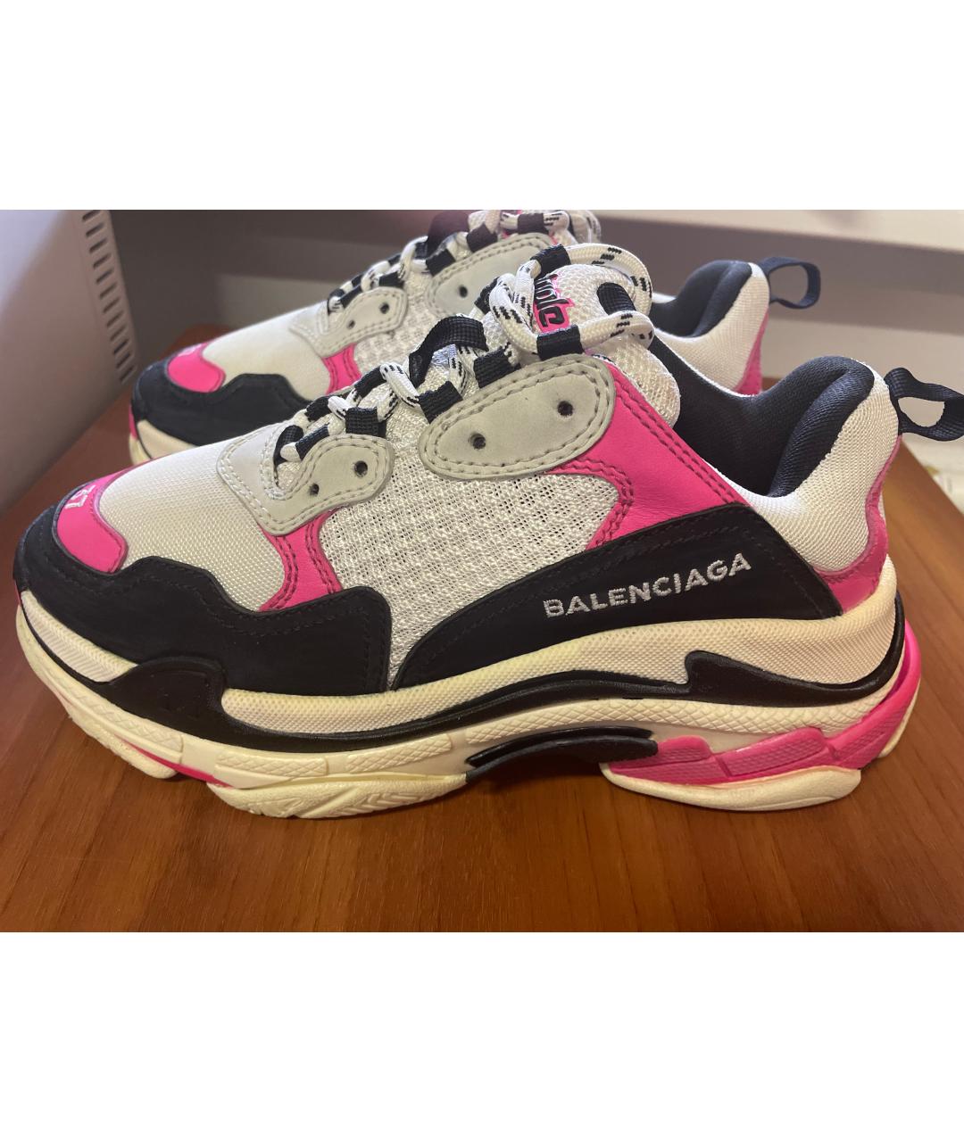 BALENCIAGA Белые текстильные кроссовки, фото 5