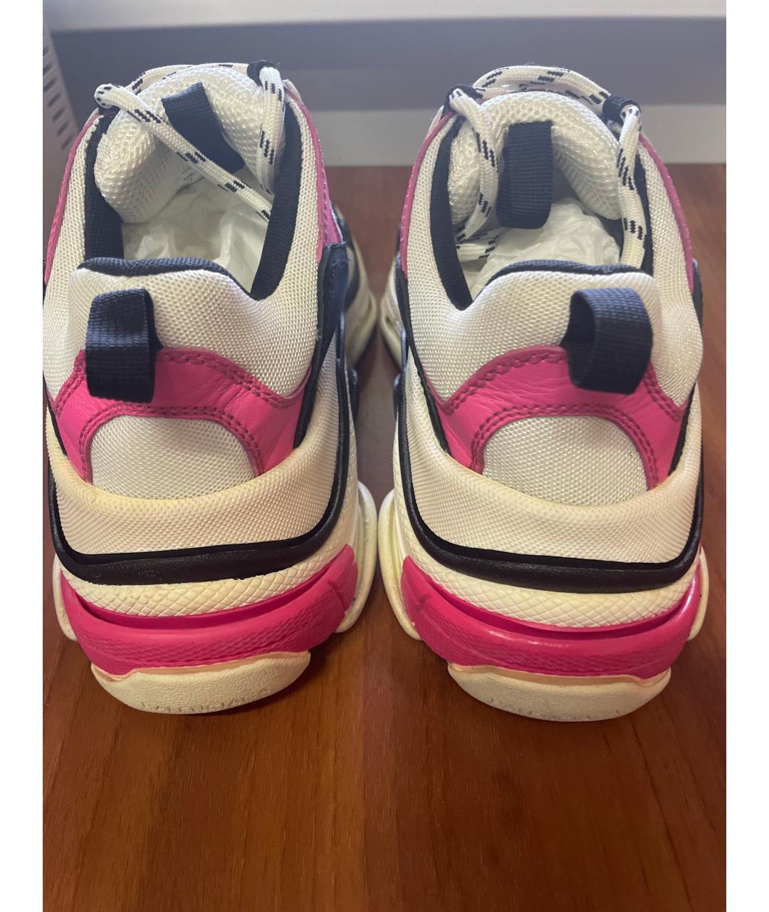 BALENCIAGA Белые текстильные кроссовки, фото 3
